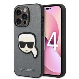 Husa premium pentru  iPhone 14 Pro  Karl Lagerfeld superior quality - Gri