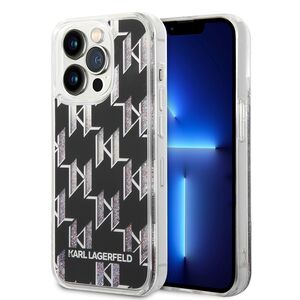Husa premium pentru  iPhone 14 Pro  Karl Lagerfeld superior quality - Negru gri