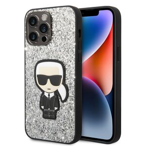 Husa premium pentru  iPhone 14 Pro Max Karl Lagerfeld superior quality - Argintiu