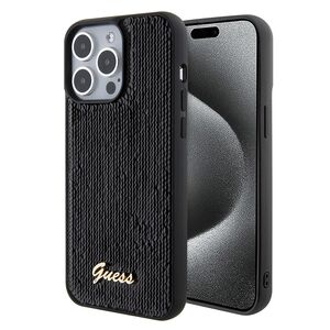 Husa premium pentru  iPhone 15 Pro Max Guess Elegance Series - Negru