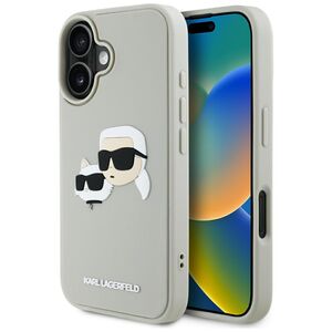 Husa premium pentru  iPhone 16 Karl Lagerfeld superior quality - Gri