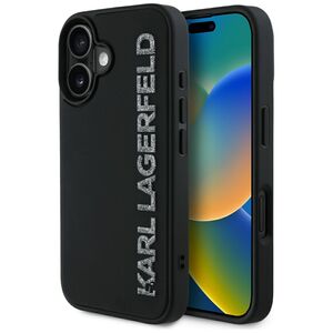 Husa premium pentru  iPhone 16 Karl Lagerfeld superior quality - Negru denim
