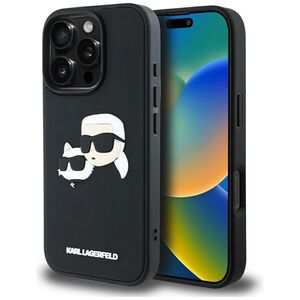 Husa premium pentru  iPhone 16 Karl Lagerfeld superior quality - Negru print