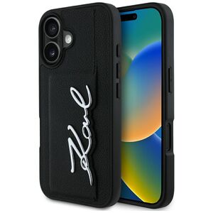 Husa premium pentru  iPhone 16 Karl Lagerfeld superior quality - Negru