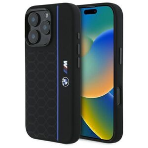 Husa premium pentru  iPhone 16 Pro Max compatibila MagSafe BMW Signature - Negru royal