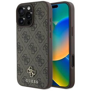 Husa premium pentru  iPhone 16 Pro compatibila MagSafe Guess Luxury Series - Maro