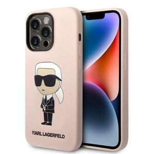 Husa premium pentru iPhone 14 Pro Karl Lagerfeld superior quality - roz pal