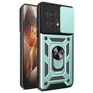 Husa pentru  OnePlus 13R Ring Armor Kickstand Tough Rugged Cover cu protectie camera, Verde