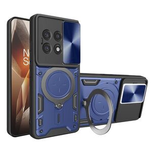 Husa pentru  OnePlus 13R cu protecție pentru cameră și suport magnetic integrat Ring Shockproof, Albastru inchis