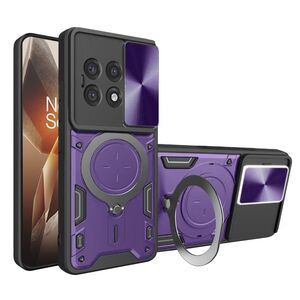 Husa pentru  OnePlus 13R cu protecție pentru cameră și suport magnetic integrat Ring Shockproof, Mov
