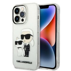 Husa premium pentru  iPhone 14 Pro  Karl Lagerfeld superior quality - Gri desdchis