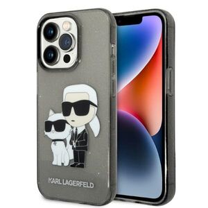 Husa premium pentru  iPhone 14 Pro  Karl Lagerfeld superior quality - Gri inchis