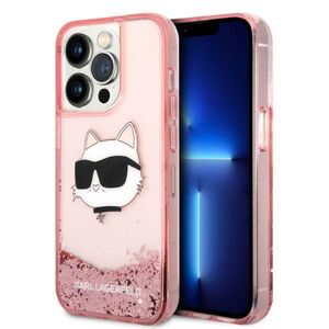 Husa premium pentru  iPhone 14 Pro  Karl Lagerfeld superior quality - Roz neon