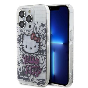Husa premium pentru  iPhone 15 Pro Hello Kitty Funcky Series - Alb arctic
