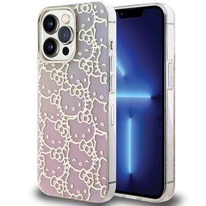 Husa premium pentru  iPhone 15 Pro Hello Kitty Funcky Series - Roz pal