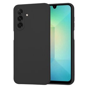 Husa pentru  Samsung Galaxy A26 Liquid Silicone, subțire, captusita cu microfibra, anti amprentă, protectie cameră foto, Negru