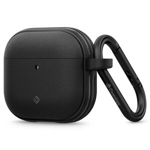 Husa pentru Airpods 4 Spigen - Protection Case Caseology Vault, ir Space Technology, Aluminum Holder - Negru