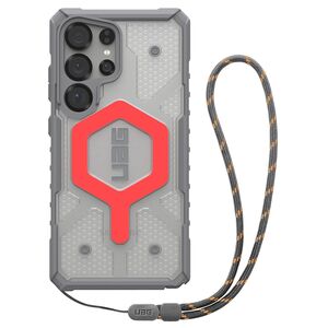 Husa Samsung Galaxy S25 Ultra UAG Pathfinder Clear MagSafe, Active Lava Lanyard