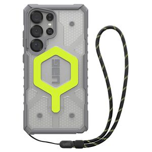 Husa Samsung Galaxy S25 Ultra UAG Pathfinder Clear MagSafe, Active Neon Lanyard
