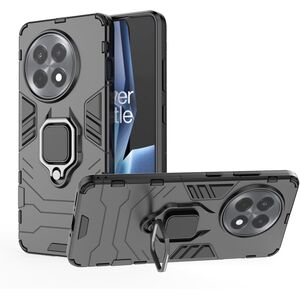 Husa pentru  OnePlus 13R cu inel Ring Armor Kickstand Tough, Negru