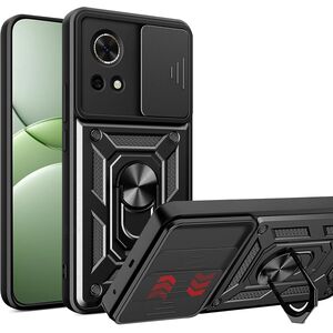 Husa pentru  Huawei nova 13 Ring Armor Kickstand Tough Rugged Cover cu protectie camera, Negru