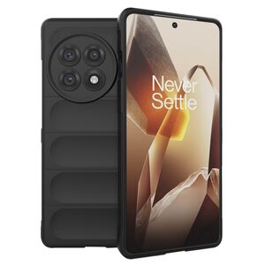 Husa pentru  OnePlus 13R Liquid Silicone, Microfibre Lining, Non-Slip Airbag Design, Negru