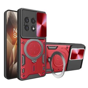 Husa pentru  OnePlus 13R cu protecție pentru cameră și suport magnetic integrat Ring Shockproof, Rosu