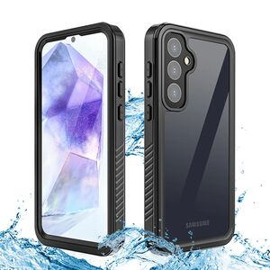Husa pentru  Samsung Galaxy S23 FE ShockProof Dust-Water Proof IP68 Full Body 360 Protection, negru - transparent