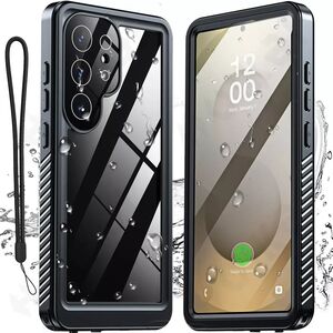 Husa pentru  Samsung Galaxy S25 Ultra ShockProof Dust-Water Proof IP68 Full Body 360 Protection, negru - transparent