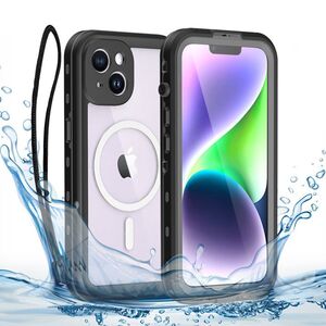 Husa pentru  iPhone 14 ShockProof Dust-Water Proof IP68 Full Body 360 Protection, negru - transparent