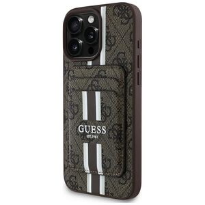 Husa premium pentru  iPhone 16 Pro Max compatibila MagSafe Guess Luxury Series - Maro
