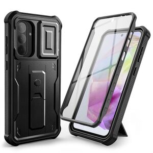 Pachet 360: Husa cu folie integrata Samsung Galaxy A36 5G KEVLAR PRO360 (fata spate), cu protectie lentile, negru