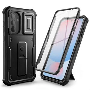 Pachet 360: Husa cu folie integrata Samsung Galaxy A56 5G KEVLAR PRO360 (fata spate), cu protectie lentile, negru