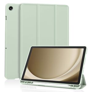 Husa pentru  Samsung Galaxy Tab A9 Plus Soft Shell cu functie wake-up/sleep si compartiment pentru stylus, tip stand - Verde deschis