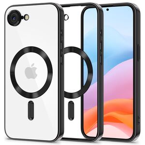 Husa pentru iPhone 16e cu MagSafe si protectie pentru lentile anti-shock 1.5 mm transparent - negru