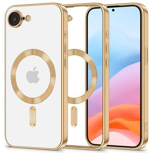 Husa pentru iPhone 16e cu MagSafe si protectie pentru lentile anti-shock 1.5 mm transparent - auriu