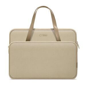 Geantă premium pentru laptop, compatibilă cu modele Macbook, Dell, HP, Lenovo - Protecție elegantă și funcțională, compatibilitate 13 - 14 inch, bej