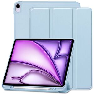 Husa pentru Apple iPad Air 13 2025 / 2024 M3, M2 Soft Shell tip stand, functie sleep / wake-up si slot pentru stylus, protectie 360 - sky blue