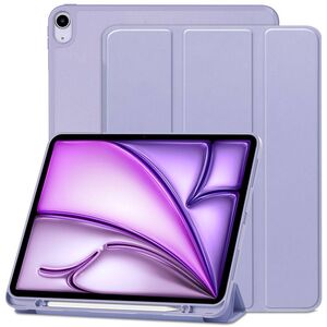 Husa pentru Apple iPad Air 13 2025 / 2024 M3, M2 Soft Shell tip stand, functie sleep / wake-up si slot pentru stylus, protectie 360 - lavanda