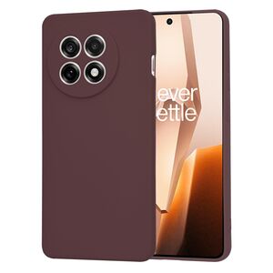 Husa pentru  OnePlus 13R Liquid Silicone, subțire, captusita cu microfibra, anti amprentă, protectie cameră foto, Bordeaux