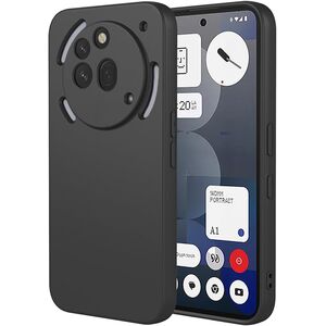 Husa pentru  Nothing Phone (3a) Pro Liquid Silicone, subțire, captusita cu microfibra, anti amprentă, protectie cameră foto, Negru