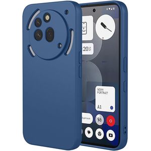 Husa pentru  Nothing Phone (3a) Pro Liquid Silicone, subțire, captusita cu microfibra, anti amprentă, protectie cameră foto, Albastru
