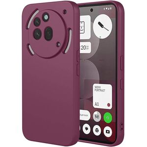 Husa pentru  Nothing Phone (3a) Pro Liquid Silicone, subțire, captusita cu microfibra, anti amprentă, protectie cameră foto, Bordeaux