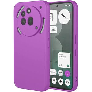 Husa pentru  Nothing Phone (3a) Pro Liquid Silicone, subțire, captusita cu microfibra, anti amprentă, protectie cameră foto, Mov