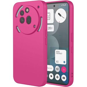 Husa pentru  Nothing Phone (3a) Pro Liquid Silicone, subțire, captusita cu microfibra, anti amprentă, protectie cameră foto, Fucsia