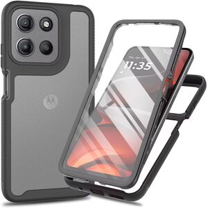 Pachet 360: Husa cu folie integrata pentru Motorola Moto G15 / Moto G15 Power / Moto E15 / Moto G05 fata-spate Defense360 - negru