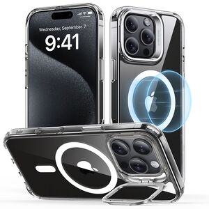 Husa pentru  iPhone 16 Pro Max cu MagSafe Classic Hybrid HaloLock Kickstand - clear