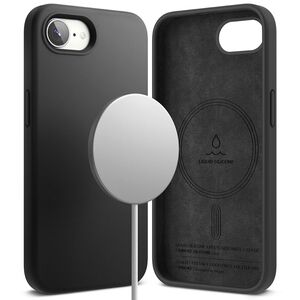 Husa pentru  iPhone 16e Ringke - Silicone Magnetic MagSafe - Negru