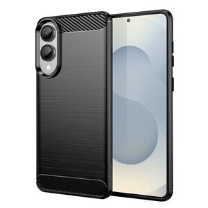 Husa pentru Samsung Galaxy S25 Edge Carbon Liquid Silicone, Negru