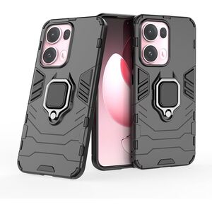 Husa pentru Oppo Reno 13 Pro cu inel Armor Kickstand Tough Rugged Cover - negru